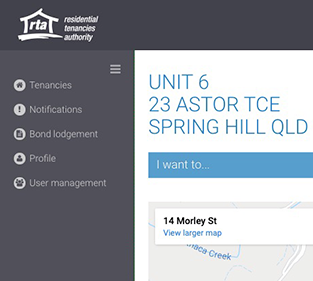 UI/UX Frontend development for Queensland RTA bond management portal